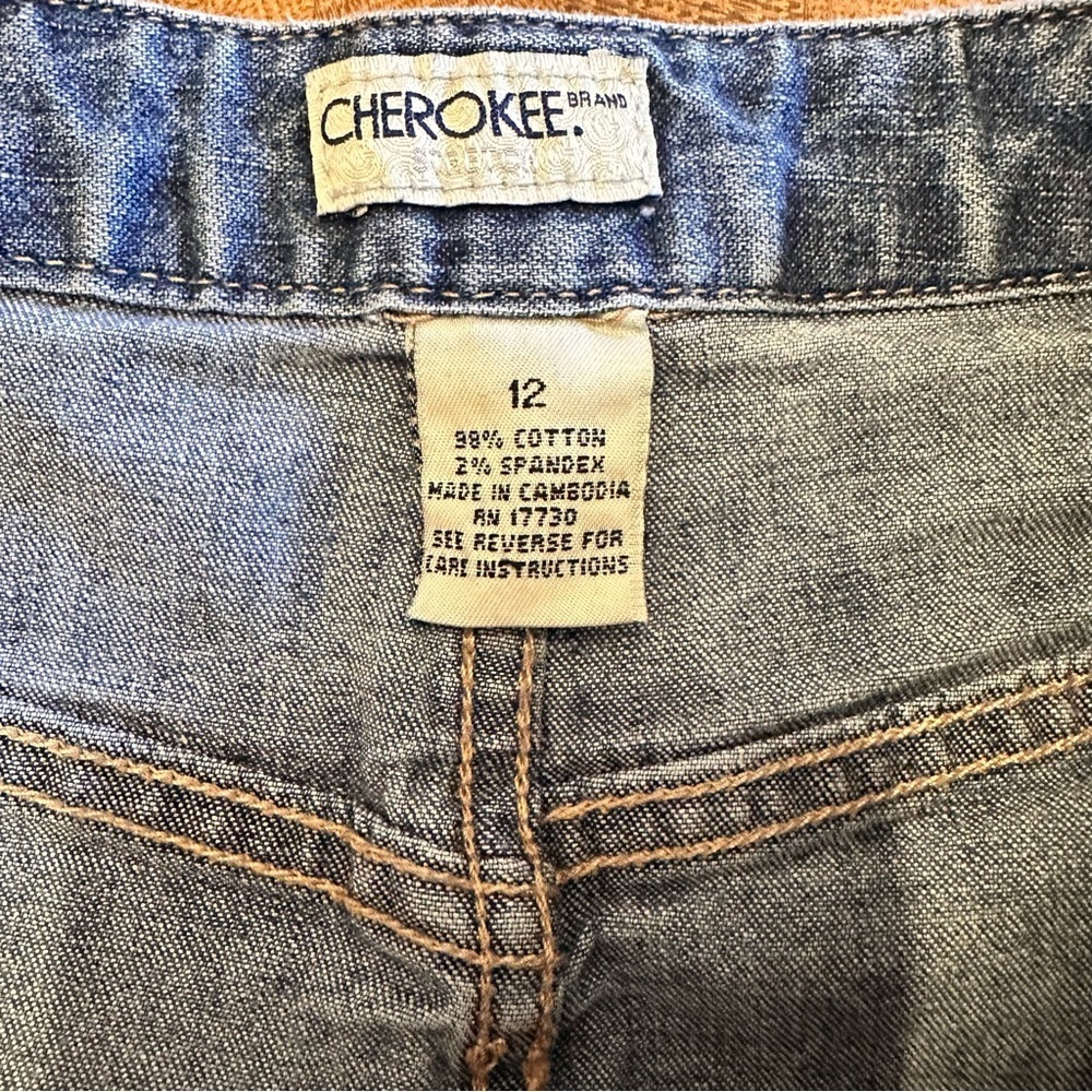 Vintage Cherokee Blue Denim Skirt- Women’s Size Large 12 - Picture 5 of 6